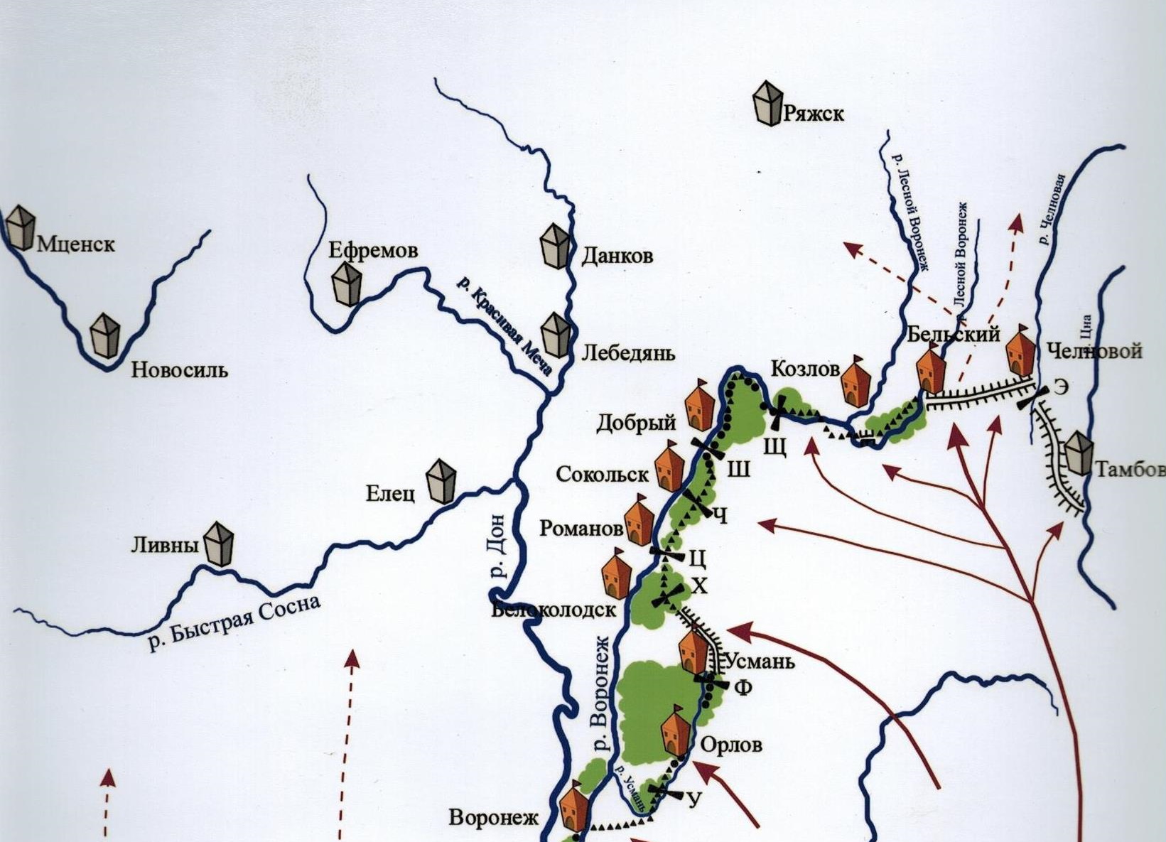 Карта линии белгород. Однодворцы Белгородской черты. Белгородская черта. Белгородская черта клуьбаки. Карта на 9 апреля.